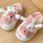 FuzzyFarm- Homemade Cow Slippers