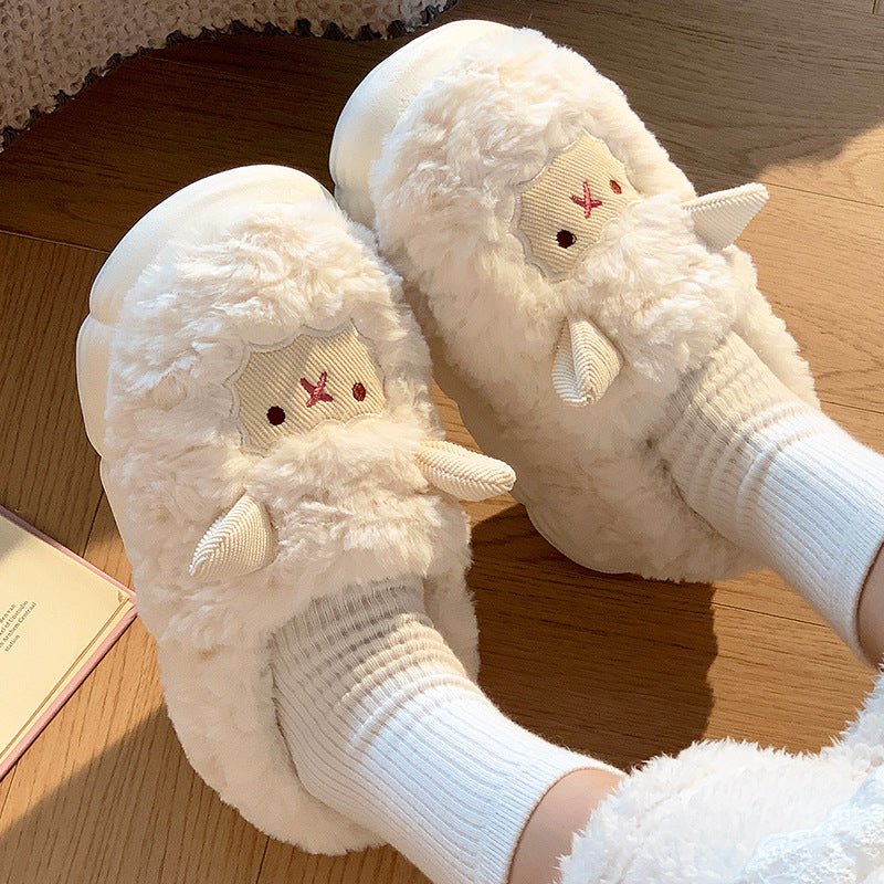 FuzzyFarm - Homemade Sheep Slippers - papsfuzzyfarm